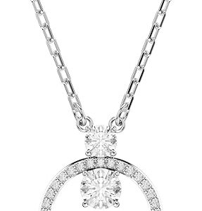 Constella Crystal Round Pendant Necklace Jewelry Collection