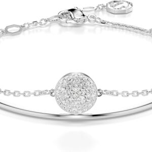 Sublima bracelet, shooting star motif, snowflake-set clear round crystals, rhodium-plated setting, part of the Sublima collection